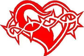 Barbed Heart 01 Decal / Sticker