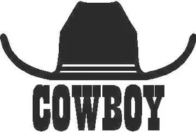 Cowboy Hat Decal / Sticker 03