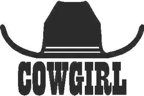 Cowgirl Hat Decal / Sticker