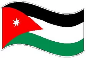 Jordan Flag Waving Decal / Sticker