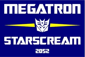 Vote Megatron Starscream Political Decal / Sticker 07