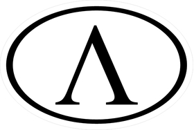 Lambda Country Oval Decal / Sticker 01