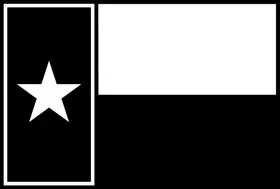 Single Color Texas Flag Decal / Sticker 07
