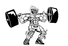 Weightlifting Comets Mascot Decal / Sticker 7