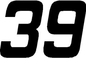 31 Race Number Hemihead Font Decal / Sticker31 Race Number Hemihead Font Decal / Sticker