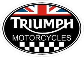 Triumph Oval with British Flag Decal / Sticker 08