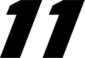 11 Race Number Decal / Sticker c
