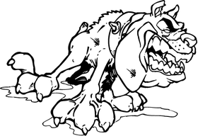 Bulldog Mascot Decal / Sticker