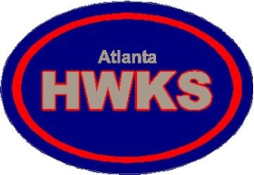 Atlanta Hawks Oval Decal / Sticker