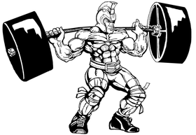 Weightlifting Paladins / Warriors Mascot Decal / Sticker 4