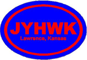 KU Jayhawks Oval Decal / Sticker