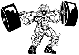 Weightlifting Gators Mascot Decal / Sticker 5