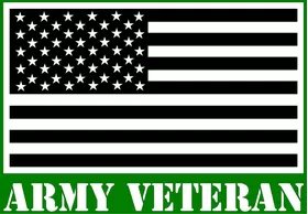 Army Veteran American Flag Decal / Sticker 133