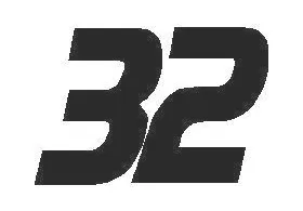 32 Race Number Decal / Sticker SOLID