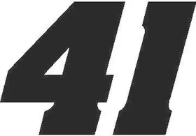 41 Race Number Aardvark Font Decal / Sticker