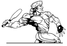 Baseball Frontiersman Mascot Decal / Sticker 7