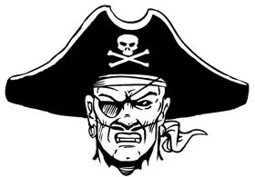 Pirates Mascot Decal / Sticker 2