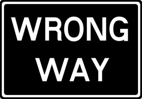 Wrong Way Decal / Sticker 01