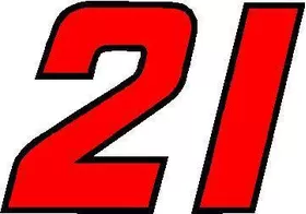 21 Race Number 2 Color Decal / Sticker