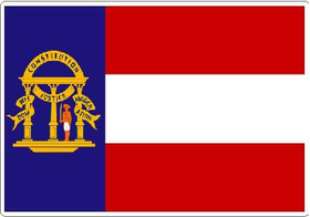 Georgia State Flag Decal / Sticker