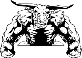 Bull Mascot Decal / Sticker