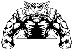 Tigers Football Mascot Decal / Sticker 12