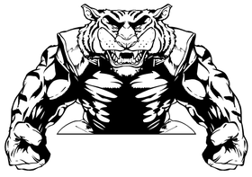 Tigers Football Mascot Decal / Sticker 12