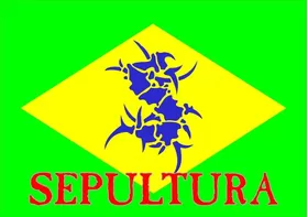 Sepultura Brazil Flag Decal / Sticker 06