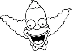 Simpsons Krusty The Clown Decal / Sticker 04