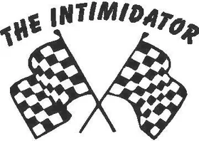The Intimidator Checkered Flags  Decal / Sticker