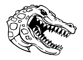 Gators Head Mascot Decal / Sticker