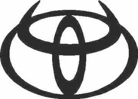 Toyota logo with Horns Decal / Sticker