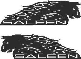 Saleen Flaming Horse Decals / Stickers 02