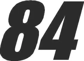 84 Race Number Impact Font Decal / Sticker