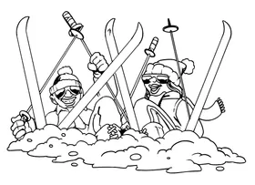 Snow Skiing Decal / Sticker