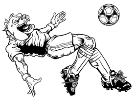 Soccer Bulldog Mascot Decal / Sticker 1