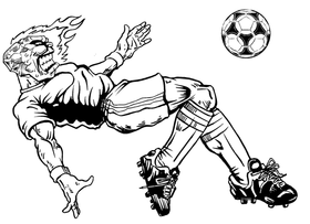 Soccer Comets Mascot Decal / Sticker 1