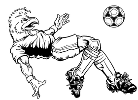 Soccer Gamecocks Mascot Decal / Sticker 1