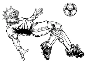 Soccer Knights Mascot Decal / Sticker 1