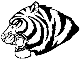 Tigers Mascot Decal / Sticker 4