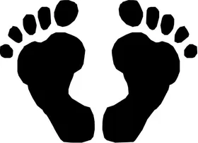 Foot Prints Decal / Sticker 02