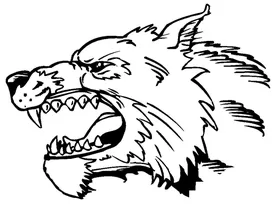Wolves Mascot Decal / Sticker 5
