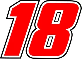 18 Race Number Decal / Sticker d