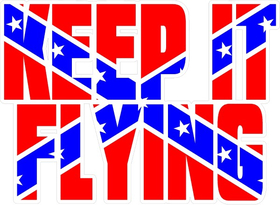 Keep It Flying Confederate Flag Decal / Sticker 01