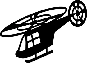 Helicopter Decal / Sticker 02