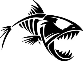 Fish Skeleton Decal / Sticker 09