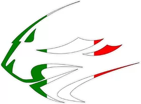 Aprilia Lion Head Italian Flag Decal / Sticker 32