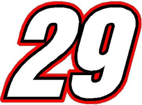 29 RACE NUMBER SWITZERLAND INSERANT FONT DECAL / STICKER 3 COLOR