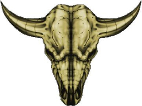 Longhorn Skull Decal / Sticker 02