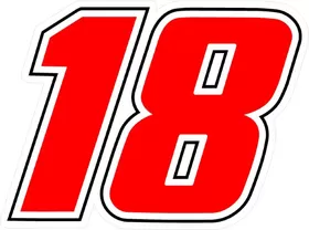 18 Race Number Decal / Sticker e